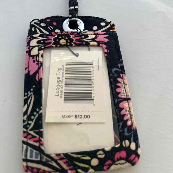 NWT Vera Bradley Luggage Tag Bandana Swirl with ID Window - Picture 9 of 12